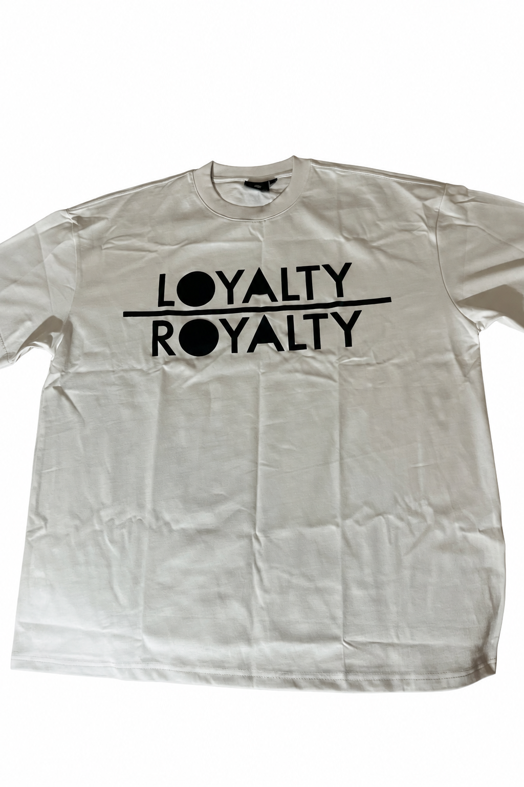 Loyalty Over Royalty Premium Statement T-Shirt — White